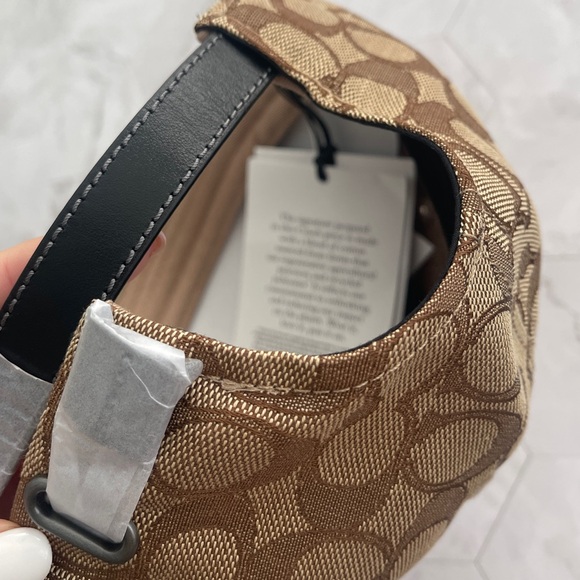 New COACH Signature Jacquard Baseball Hat Khaki Brown sale Authentic hat - Picture 14 of 14